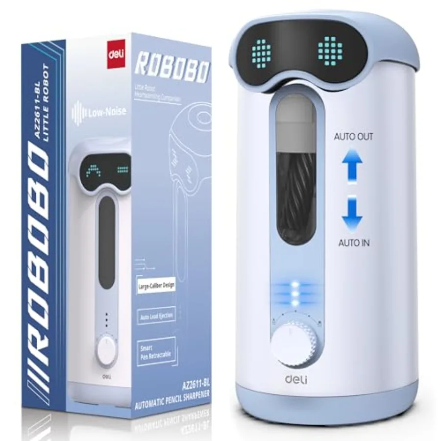 

Электрическая точилка для карандашей, полностью автоматическая, для цветных/гигантских карандашей 7-11 мм, с автоматической подачей и выталкиванием, перезаряжаемая, без участия рук