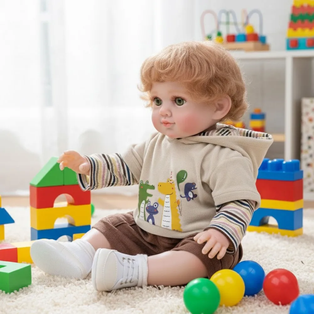 

Cloveray 20 inch Full Body Vinyl Realistic Reborn Baby Doll Super Soft Vinyl Doll Handmade High-quality Original Kid Xmas Gift