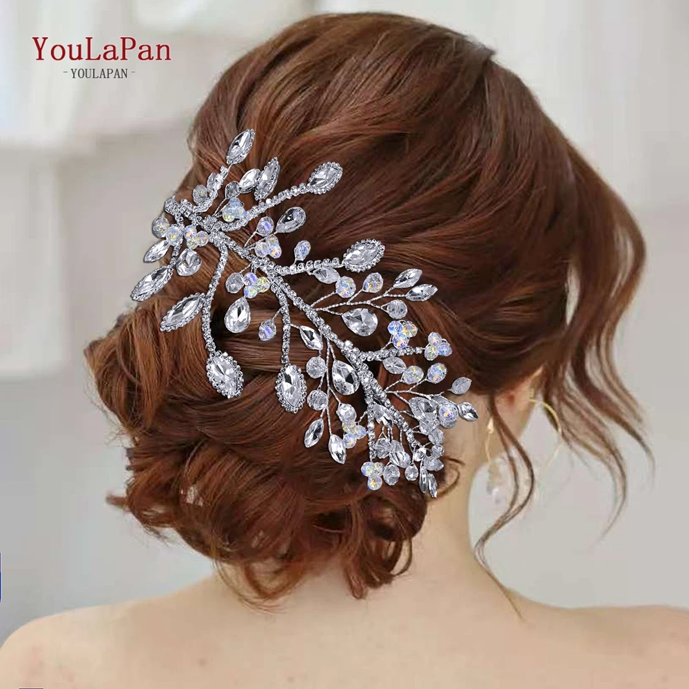 

YouLaPan Exquisite Rhinestone Headband Handmade Wedding Bride Crystal Hair Ornament Banquet Party Hair Piece Holiday Gifts HP860