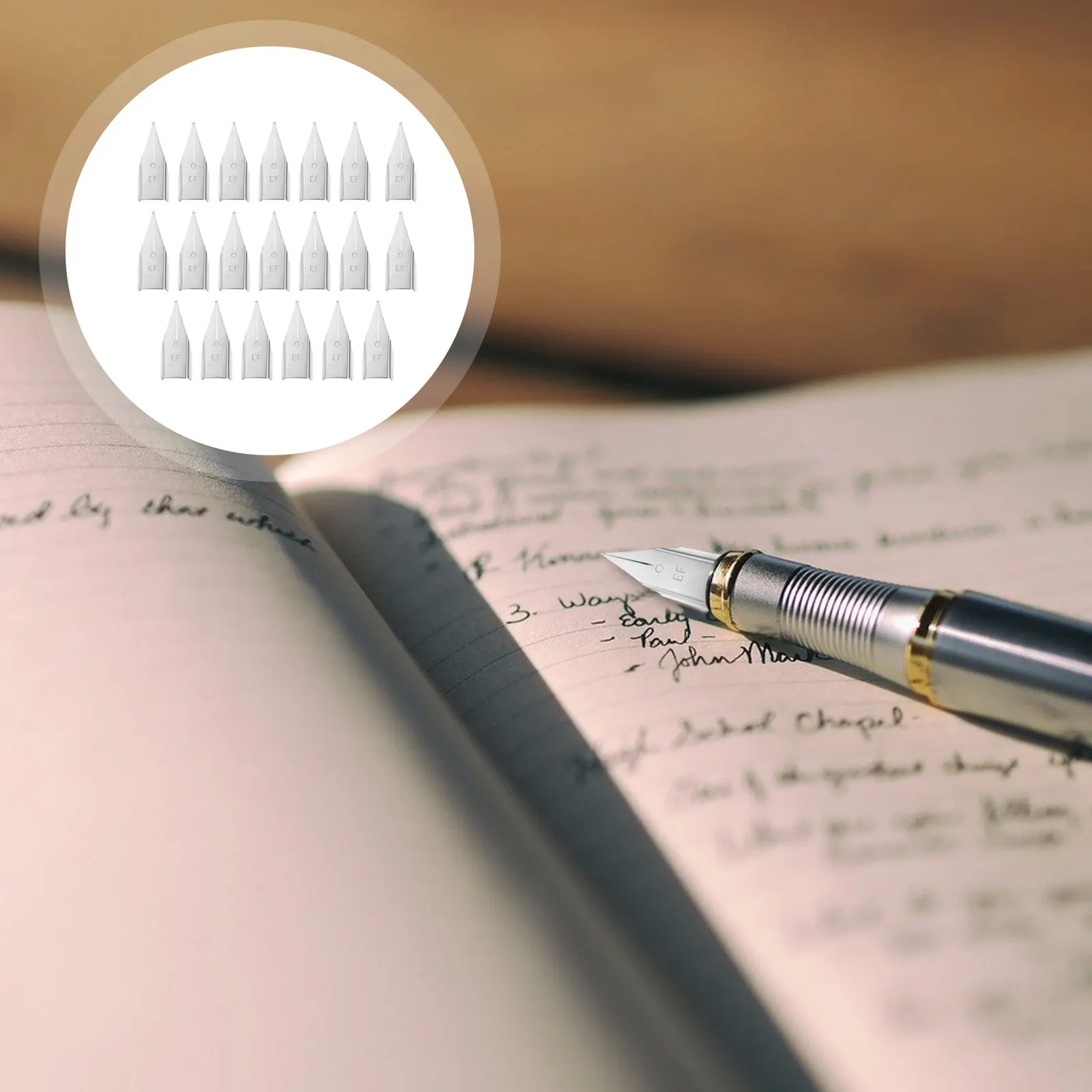 

20 шт. сменных наконечников для перьевых ручек: комфортное и плавное письмо, аксессуары для перьевых ручек