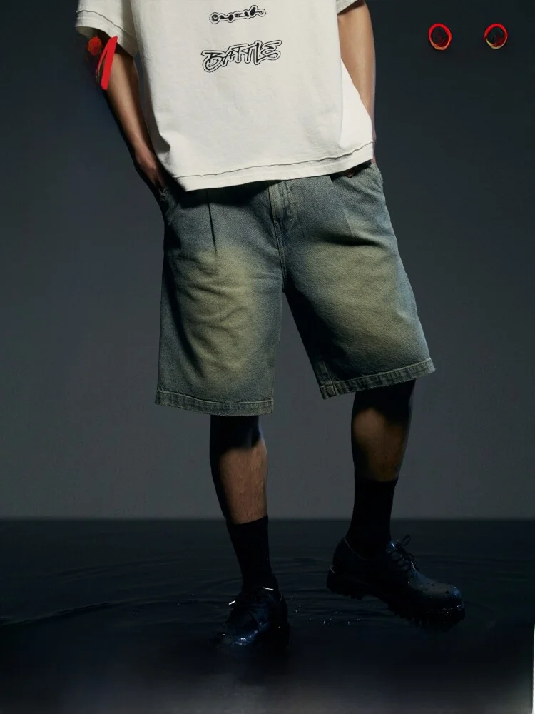 

H&M Men's Casual Comfortable Commute Fashionable Simple Slim Fit Shorts Jeans Spring Season Short Length Regular Thickness