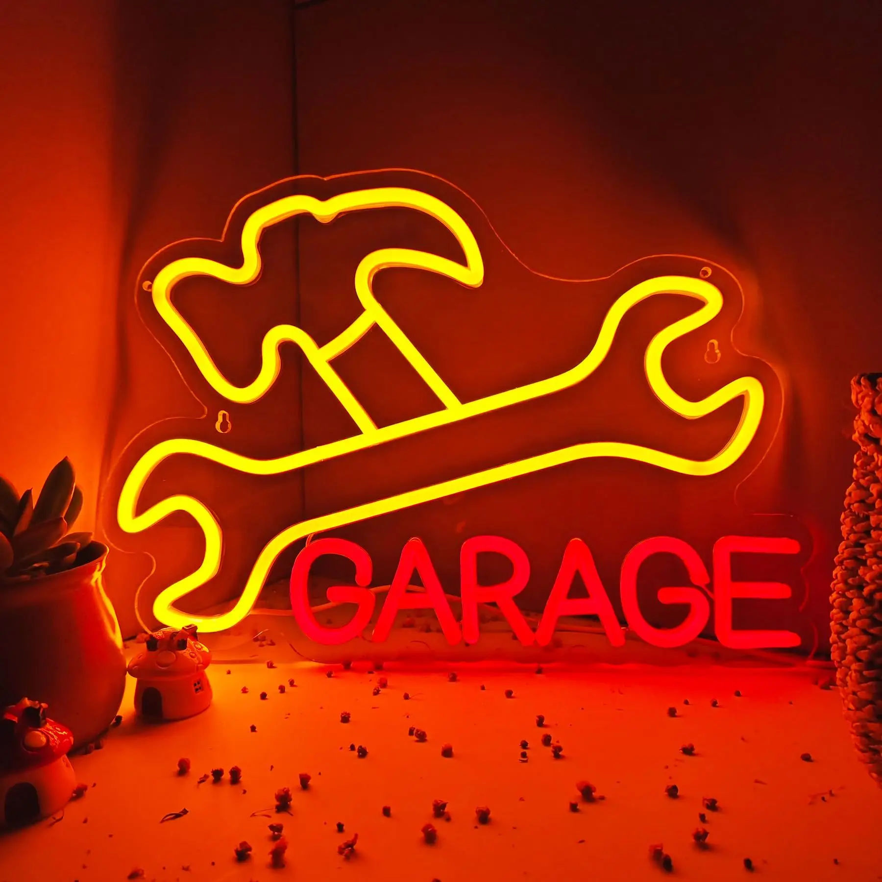GARAGE LED neon, USB powered dimmable LED neon, suitable for garage, workshop wall decoration