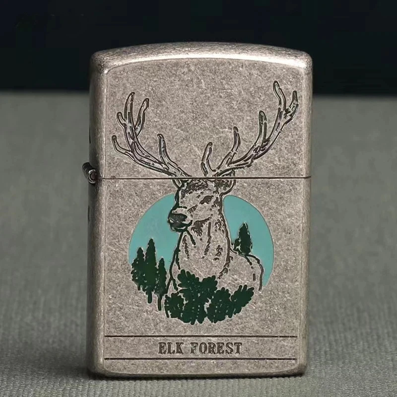 

Зажигалка Deer Lighter, винтажный дизайн Lucky Deer, ветрозащитная, многоразовая, креативный подарок