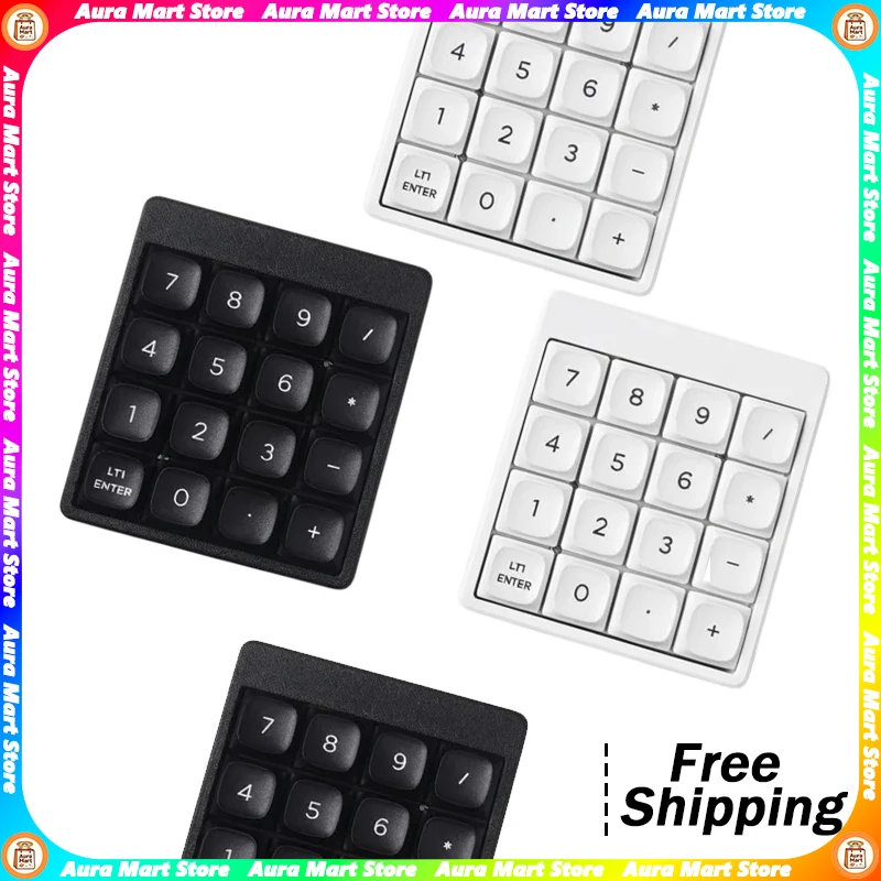 

Мини-клавиатура Numberpad Mini с низкопрофильными переключателями, беспроводная Bluetooth-клавиатура, портативная цифровая клавиатура с возможностью горячей замены, поддержка OfficeGifts