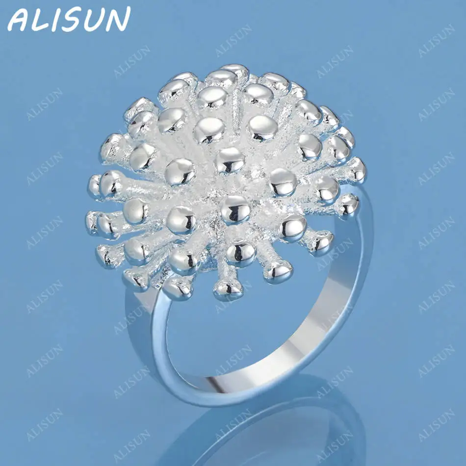 

ALISUN 925 Sterling Silver Geometric Wedding Ring For Women Grace Jewelry Trend Fashionable Birthday Party Gifts