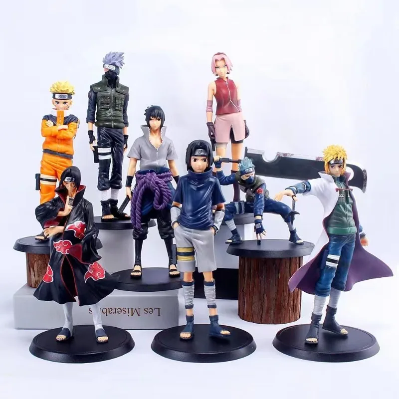 Nueva figura de Naruto Anime Shippuden modelo Uchiha Itachi Sasuke Pain Kakashi figura de acción muñecas decoraciones PVC juguete para regalo