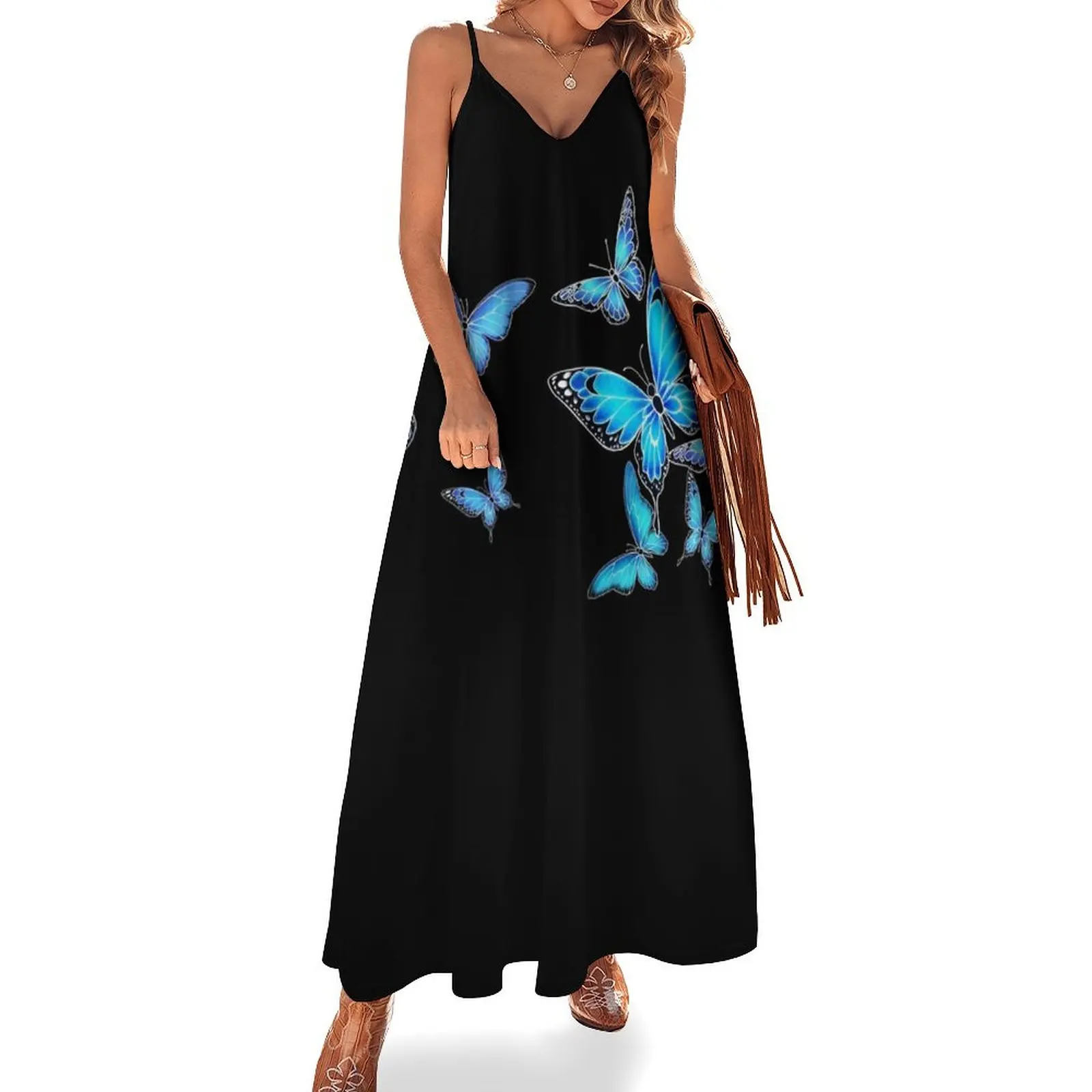

Blue Butterfly - Ghost Edition Sleeveless Dress Dresses wedding dresses for parties clothes for woman Aesthetic clothing Dress