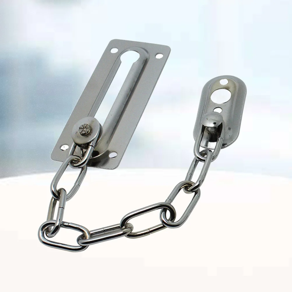 

Chain Lock Silver Iron Built Heavy Duty Latch For Home Room Cabinet Security Door Chain Guard Extruded Door Locking Mechanism