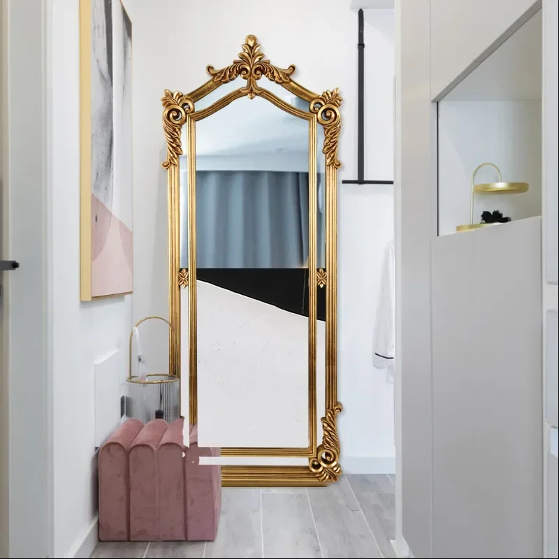 

zx1Fitting mirror oval Japanese decorative glass Korean non-design support comes with reflective gift