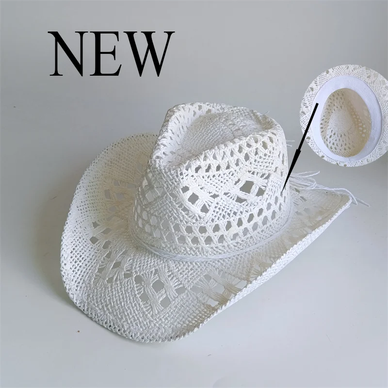 11 colors cowboy hat retro straw hat 2026 sun hat new men and women jazz cowboy hat straw sun hat summer hat sombrero