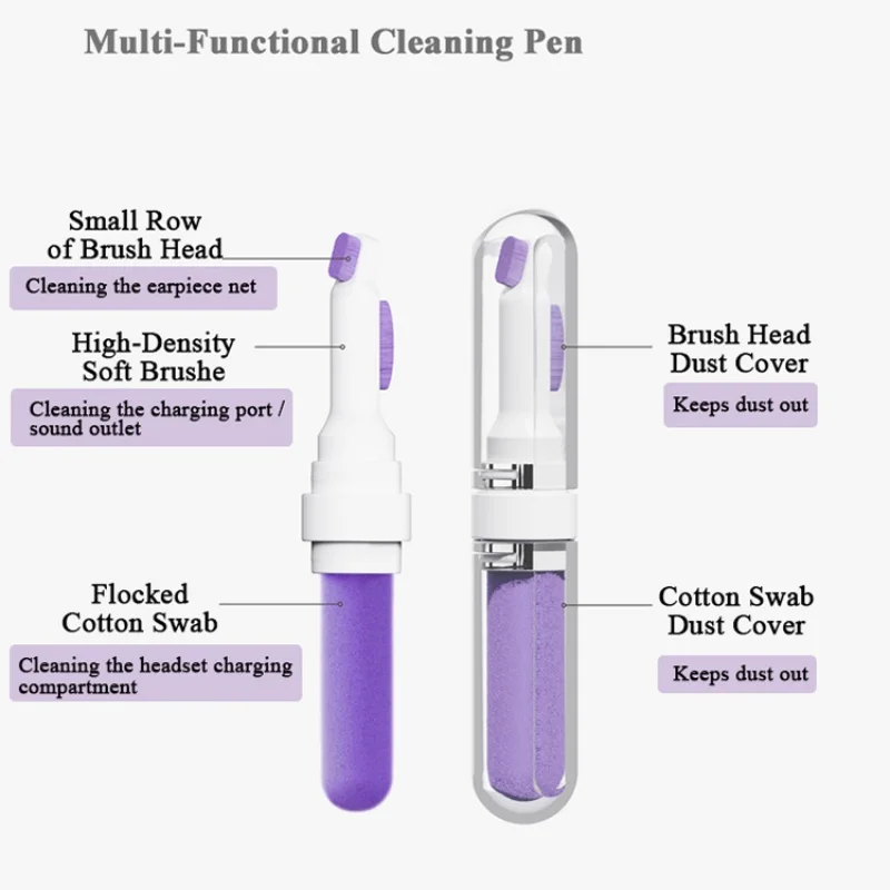 New Design Blue-tooth Earbuds Cleaning Tool For Earphone Case Clearning Brush Durable Cleaner Kit