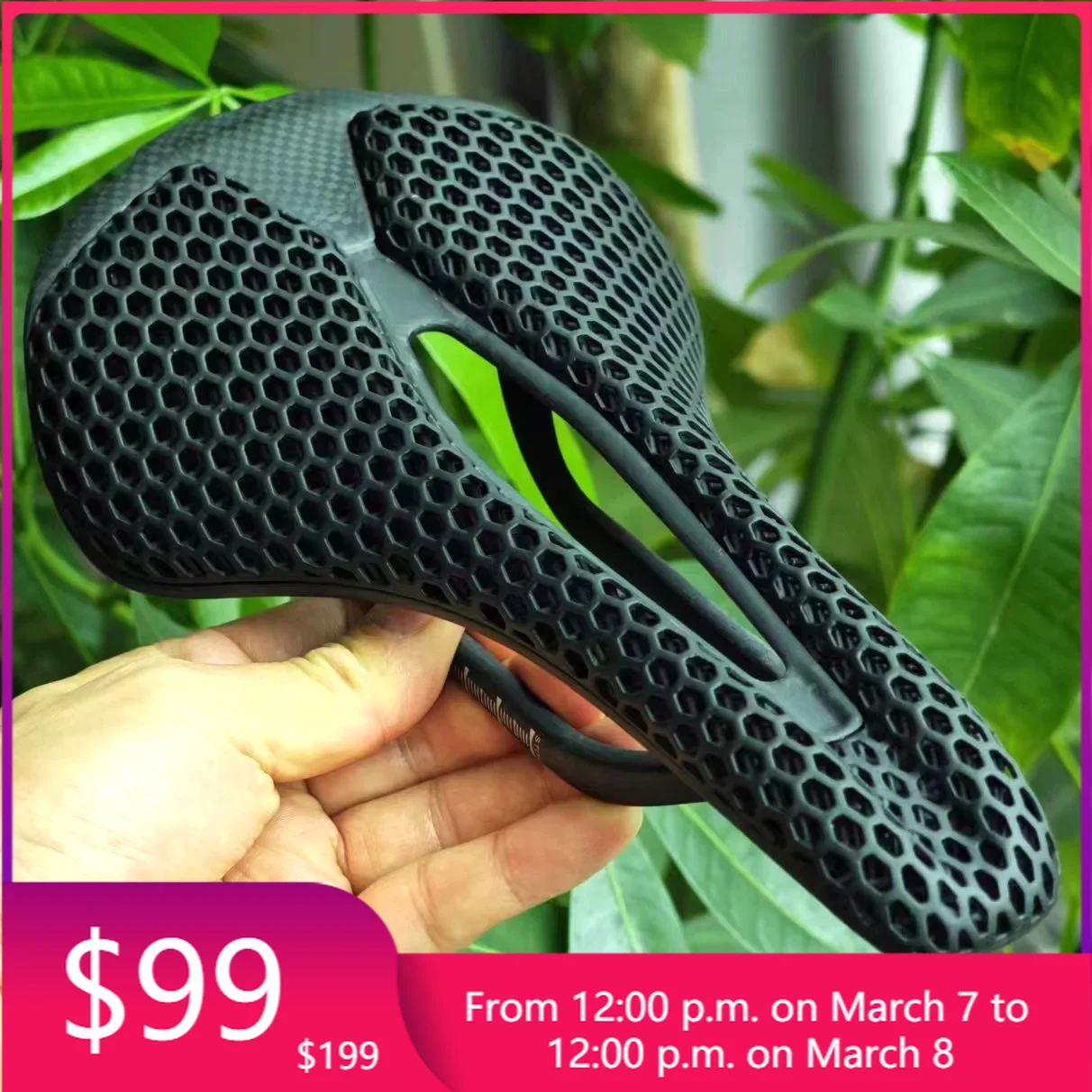 

STLF GOLDIX 3D Printing Bicycle Carbon Saddle Ultralight Highway MTB Racing Saddle Bicycle Cushion Bicycle Seat Accessories