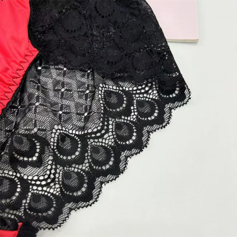 Męskie seksowne czerwone satynowe koronkowe prześwitujące slipy Sissy elastyczne z niskim stanem oddychające majtki BF Live Show kostiumy do tańca DJ Club