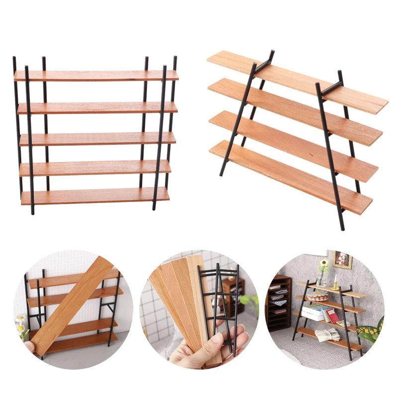 

1/12 кукольный домик, имитация книжной полки, пятислойная стойка для хранения, модель куклы, домашняя миниатюрная витрина, мебельный декор, игрушка