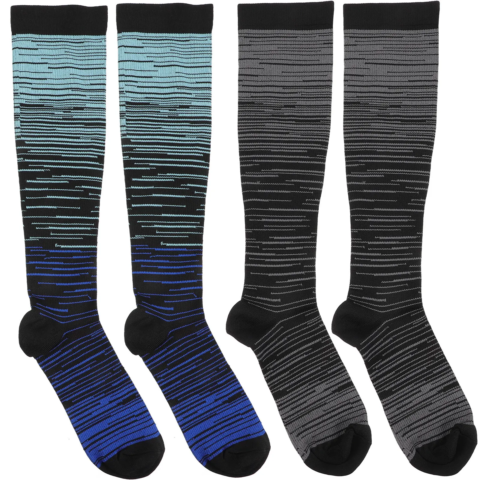 

2Pairs Compression Calf Socks Moisture Wicking Sports Sock for Men Women Joggers Office Workers Outdoor Activities Soccer