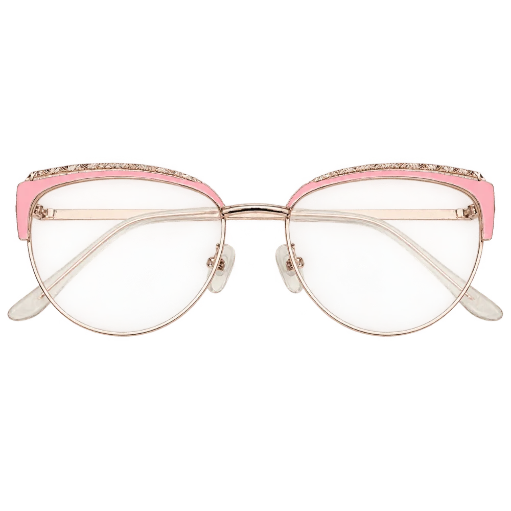 Big Frame Metal Frame Cat Eye Glasses Lightweight Costume Accessory Photochromic Glasses HD Decorative Women Plain Glasses Women