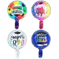 20pcs 10inch Congrats Grad Foil Balloons Back To School Graduation Supplies Birthday Party Decoration Congratulation Air Globos