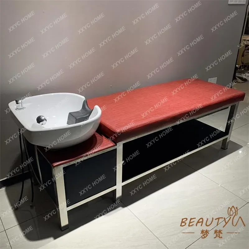 

xxq Парикмахерская Парикмахерская Шампунь Стул Тайский Труп Поза Массаж Шампунь Кровать Шампунь Стул Керамическая Раковина