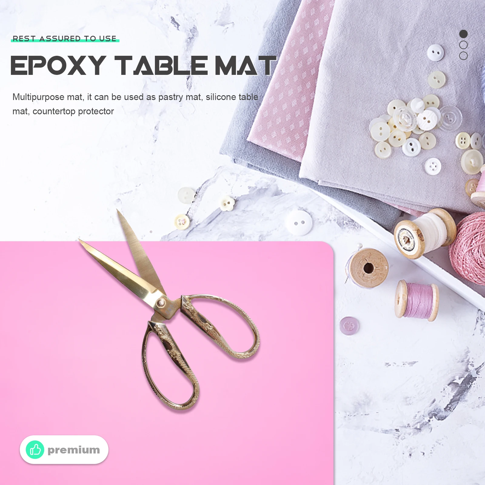 

2PCS DIY Anti Dirty Pads Epoxy Silicone Mat Nonstick Craft Mats for Jewelry Resin Tumbler Tools Heat Resistant Table Protector