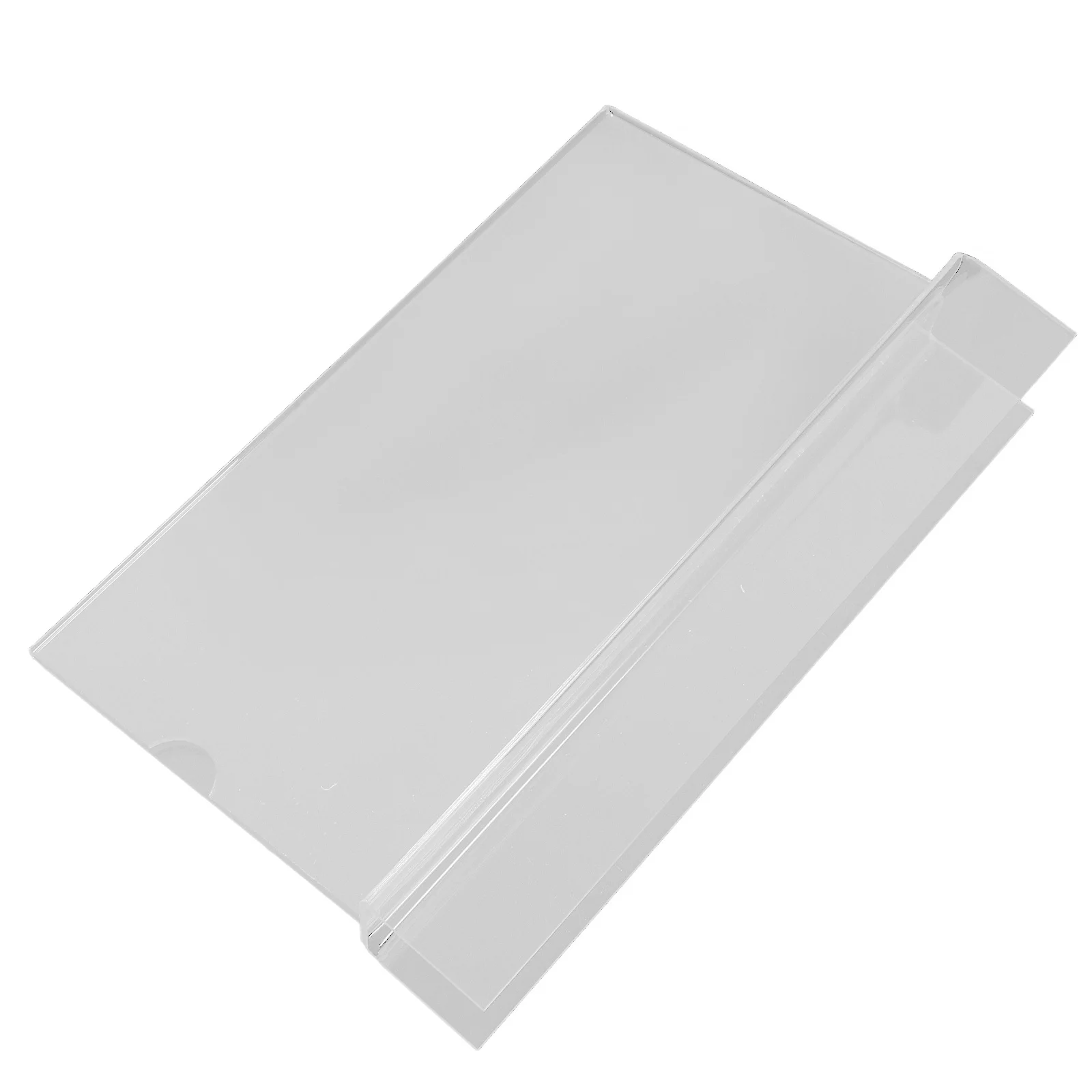 

Acrylic Desk Name Tag Holder Clear Vertical Sign Stand For Office Organization Retail Labeling Tool T Shape Mini Sign Display