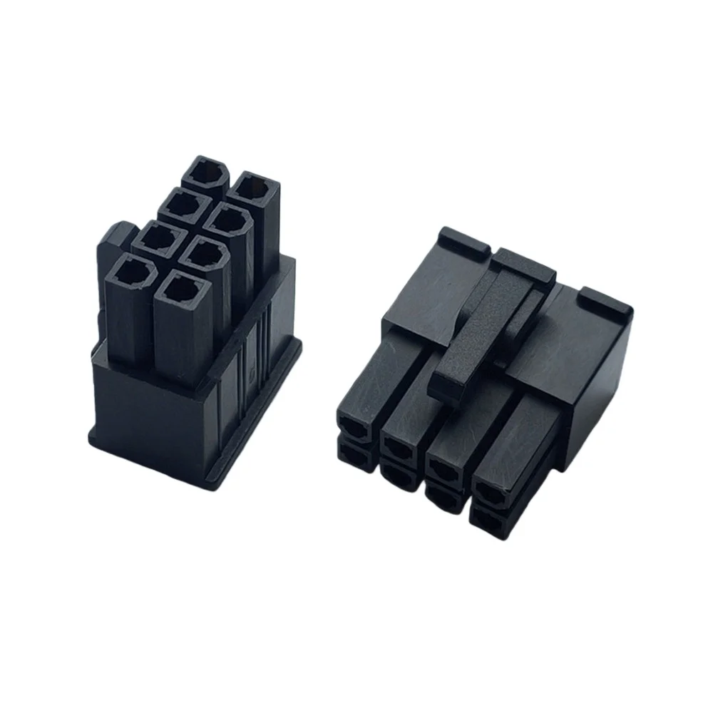 30PCS/1LOT 4.2mm black 8P 8PIN male for PC computer ATX CPU Power connector plastic shell Housing