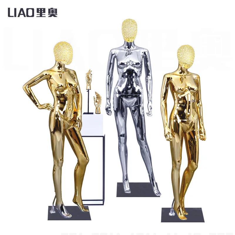 

gold mannequin body woman de couture for boutique wire hollow head dummy corps femme for women's sartorial