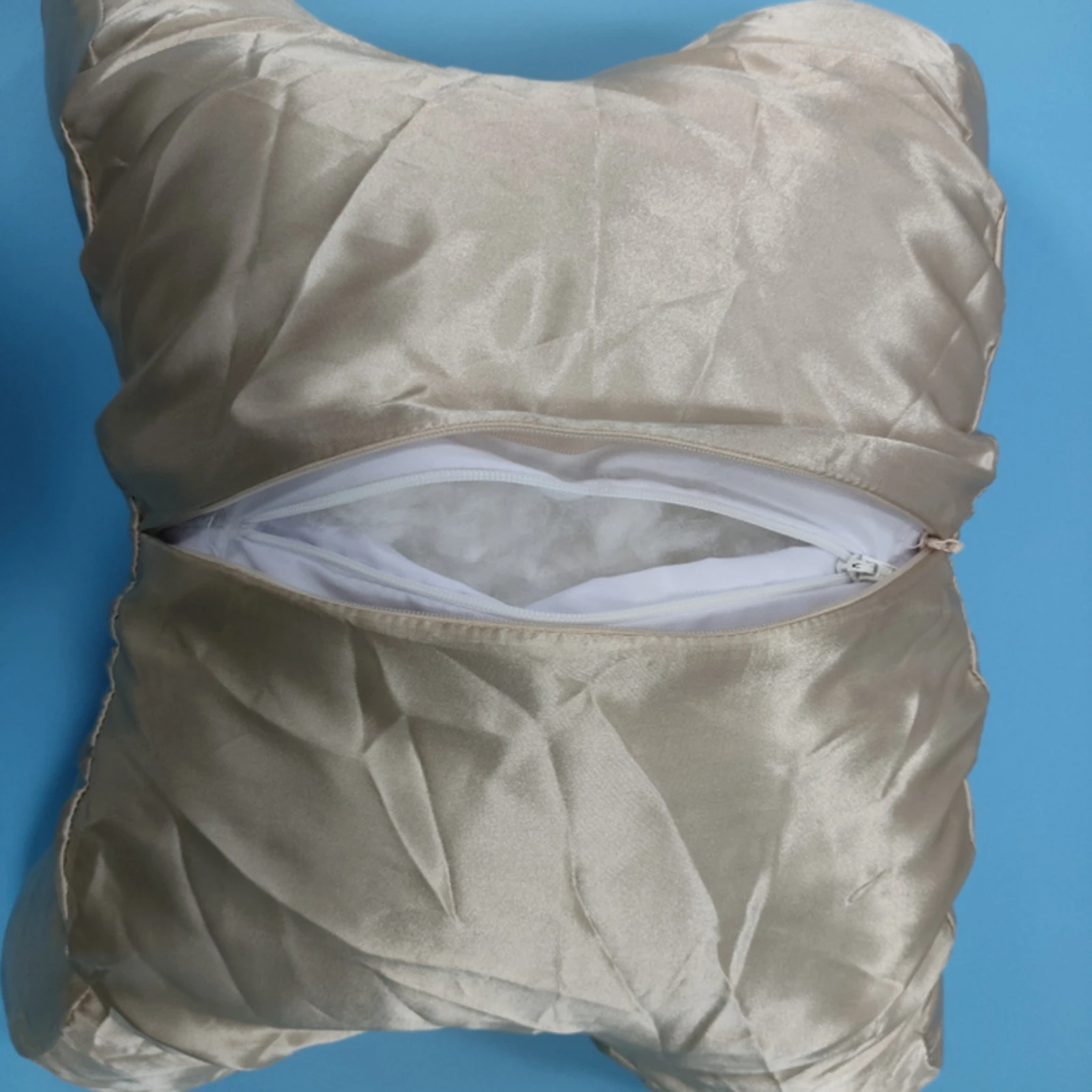 Butterfly Pillow Stitched Seams Satin Face Pillow Face Cradle Cushion Ultra-Soft Spa Accessory Curved Shape for Sleeping