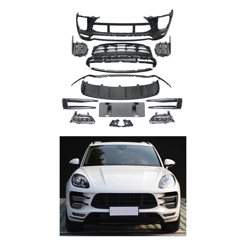 

STLF 2014-2017 Turbo-style Front Bumper Bodykit Carton Box Car Grille New Condition Upgrade for Macan