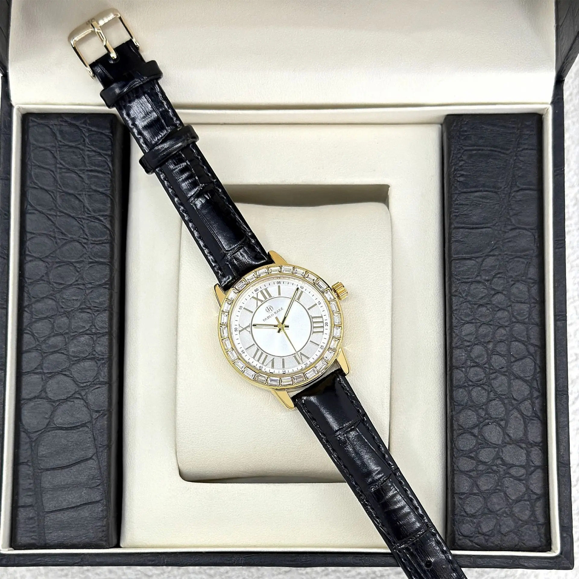 UTHAI CQ330 Orologio da donna alla moda con diamanti quadrati, orologio al quarzo impermeabile, orologio di lusso leggero, orologi da regalo per donna