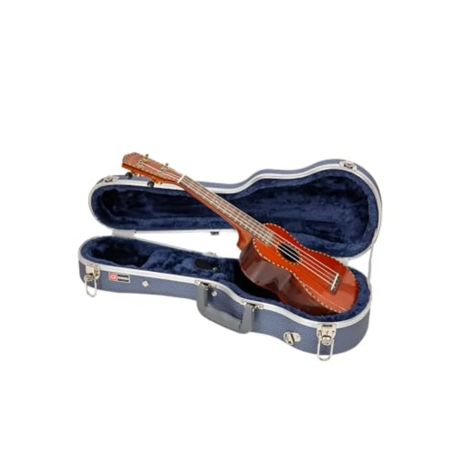 

Crossrock 0-String Soprano Ukulele with Super Lightweight ABS Molded Hard Case in Blue Ideal for Travel and Practice Durable Pr
