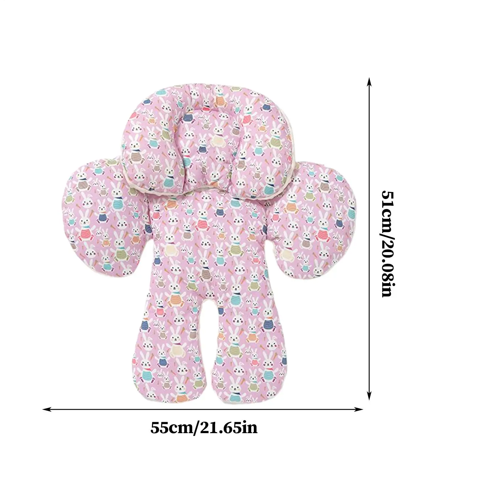Baby Car Seat Insert Car Seat Soft Pad Adjustable Height Pad Removable Head Support Cover For Toddler Child Boys Girls Potty