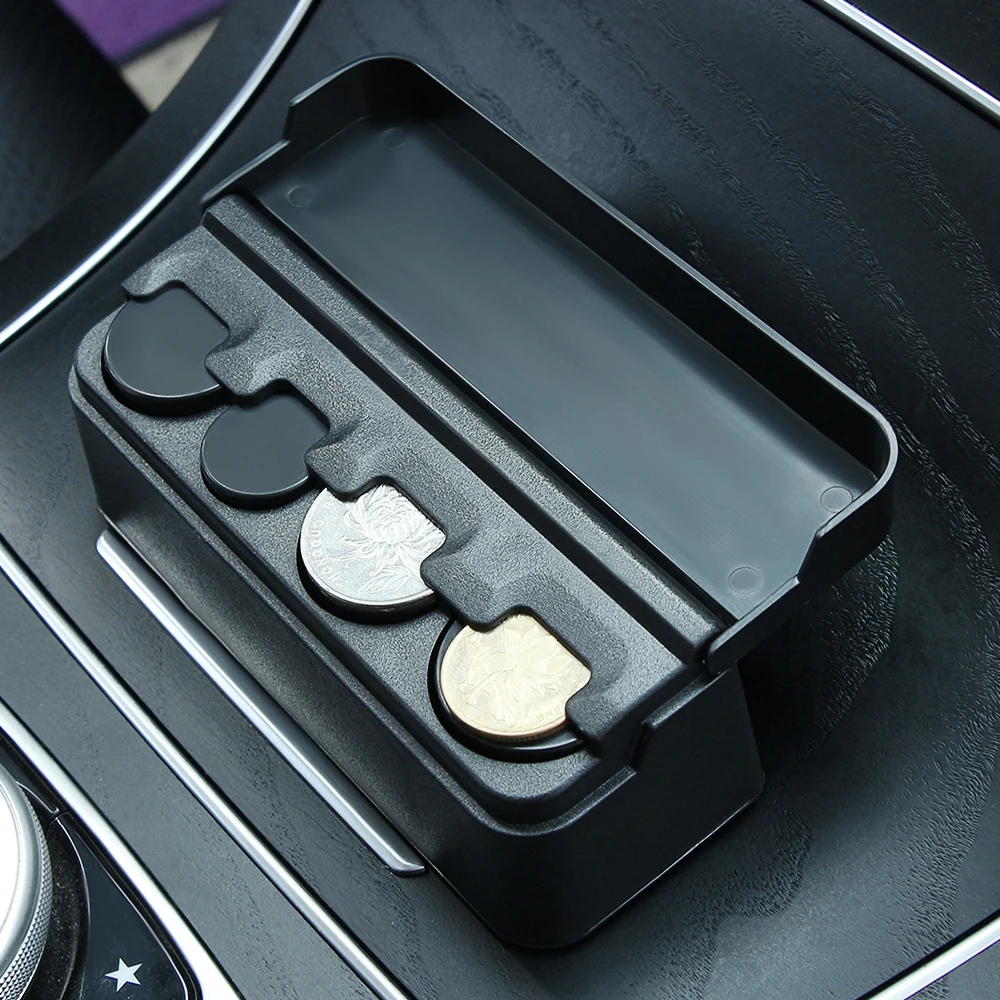 Car Organizer Rolls Plastic Pocket Dash Coins Case Storage Box Holder for Dodge Caravan Neon Viper Demon RAM 1500 2500 3500 SXT