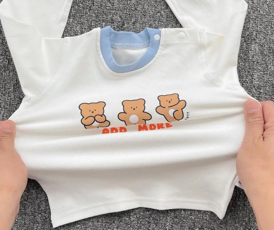 Baby Clothes 2pcs Sets Autumn Winter Baby Pajama Set Bottom Underwear Two-piece Set Cotton Baby Boy Long Sleeves Outfit