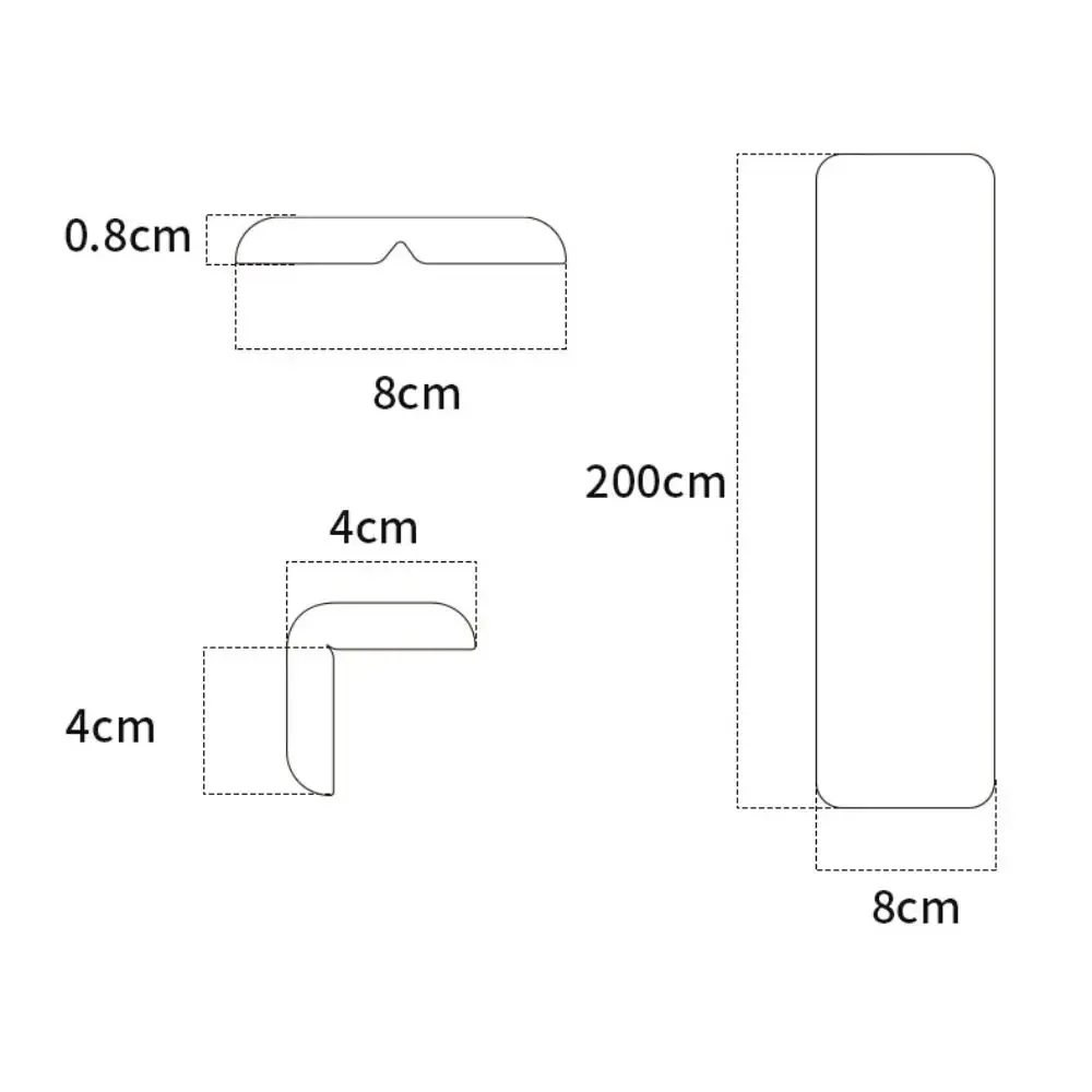 2 متر مكتب واقي للحواف قطاع الكرتون الرقمية نمط سلامة الطفل المضادة للتصادم وسادة سميكة لينة جدار ركن حامي الأطفال