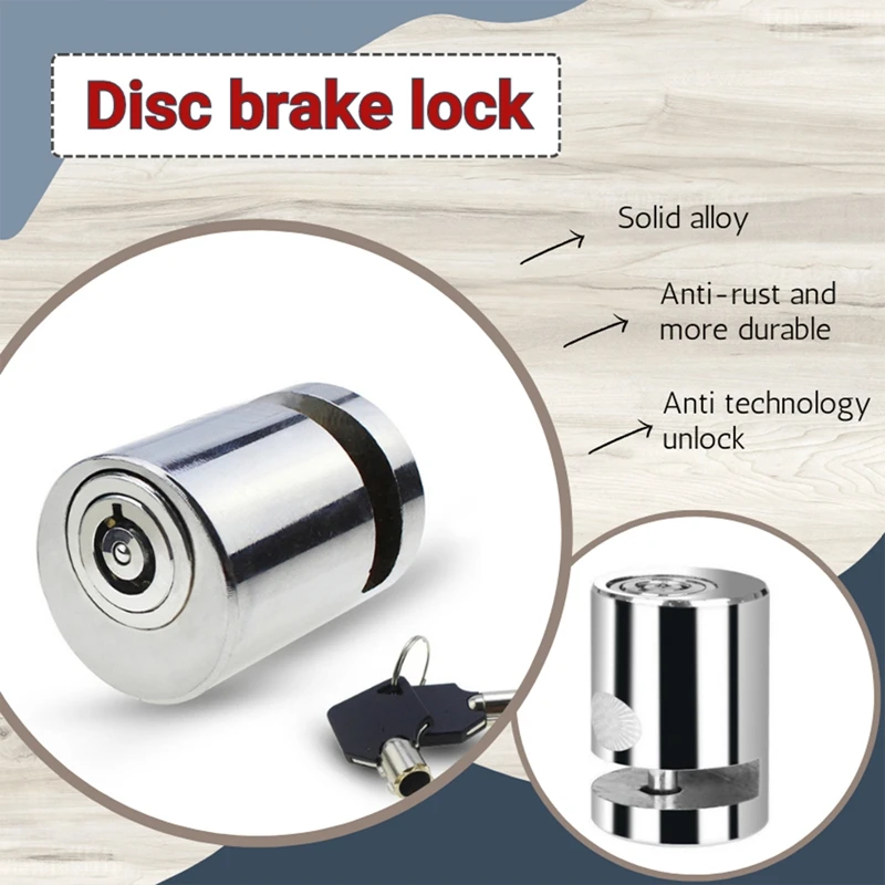 Bicycle Motorcycle Disc Brake Lock Anti Theft Wheel Bicycle Scooter Ultra-High Strength Motorcycle Small Portable Lock Disk Lock