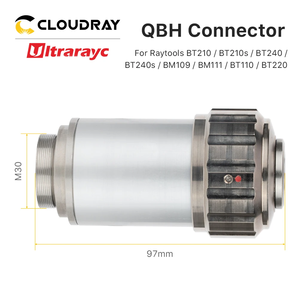 Imagem -02 - Conector de Cloudray Qbh para a Cabeça Bt210 do Laser da Série de Raytools 240s Bm109 Bm111 Fibra do Laser 1064nm Parte da Máquina de Corte o