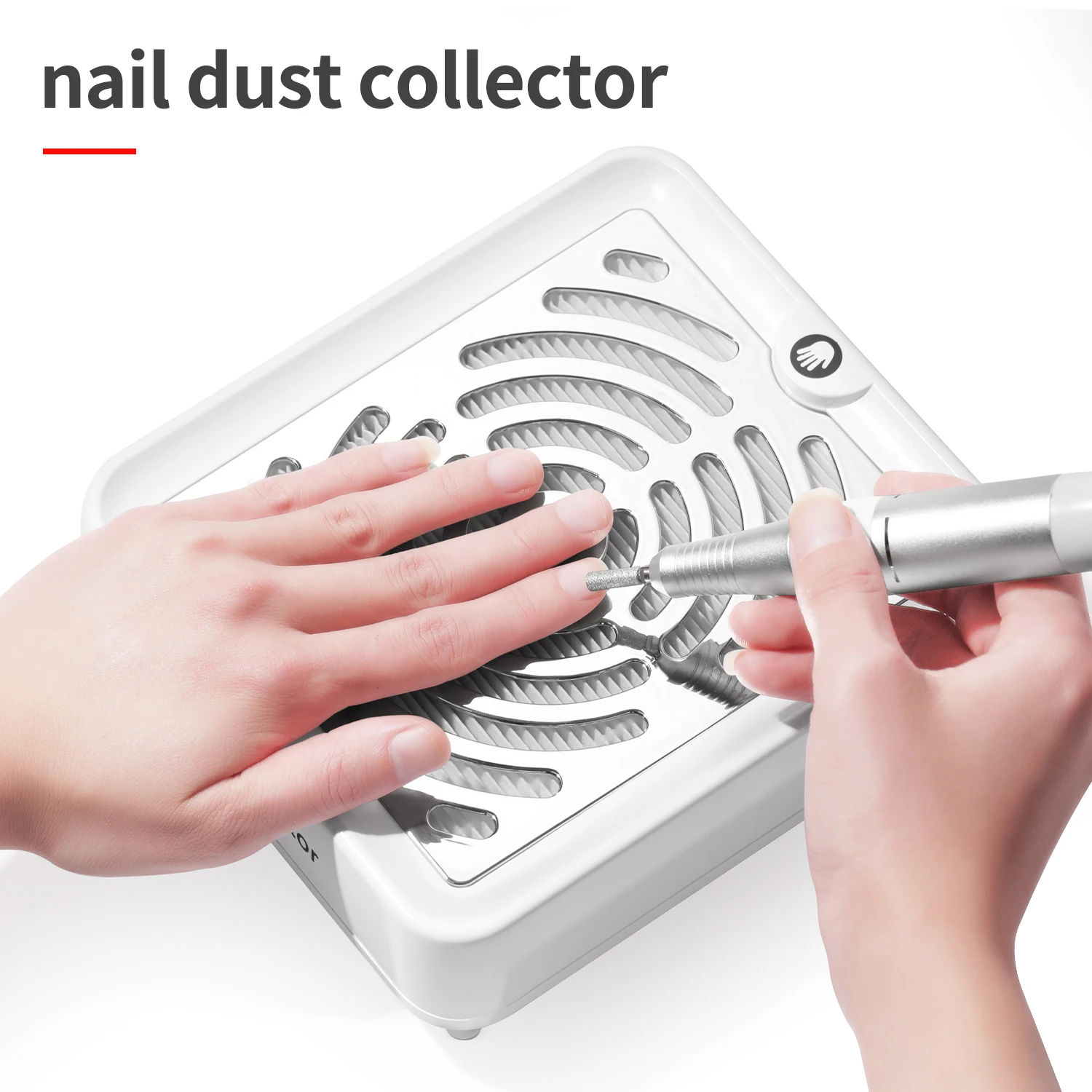 HALAIMAN Big Power Vacuum Nail Dust Collector For Manicure Nail Dust Fan Vacuum Cleaner For Nails Collector With Fitter Manicure