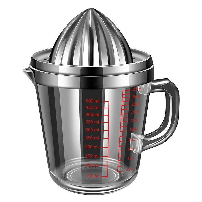 304 Stainless Steel Manual Juicing Cup Household Portable Juicer Thickened Glass Lemon Juicer
