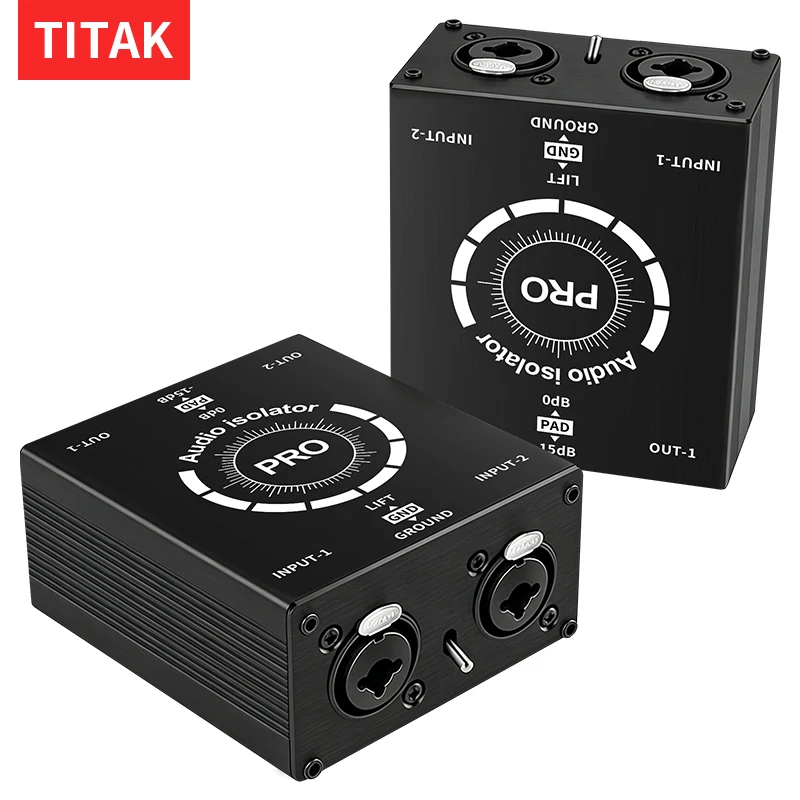 For Live Broadcast Mixer Dual Channel Audio Isolator Audio Noise Filter Noise Suppressor Isolator Audio Signal Noise Reducer