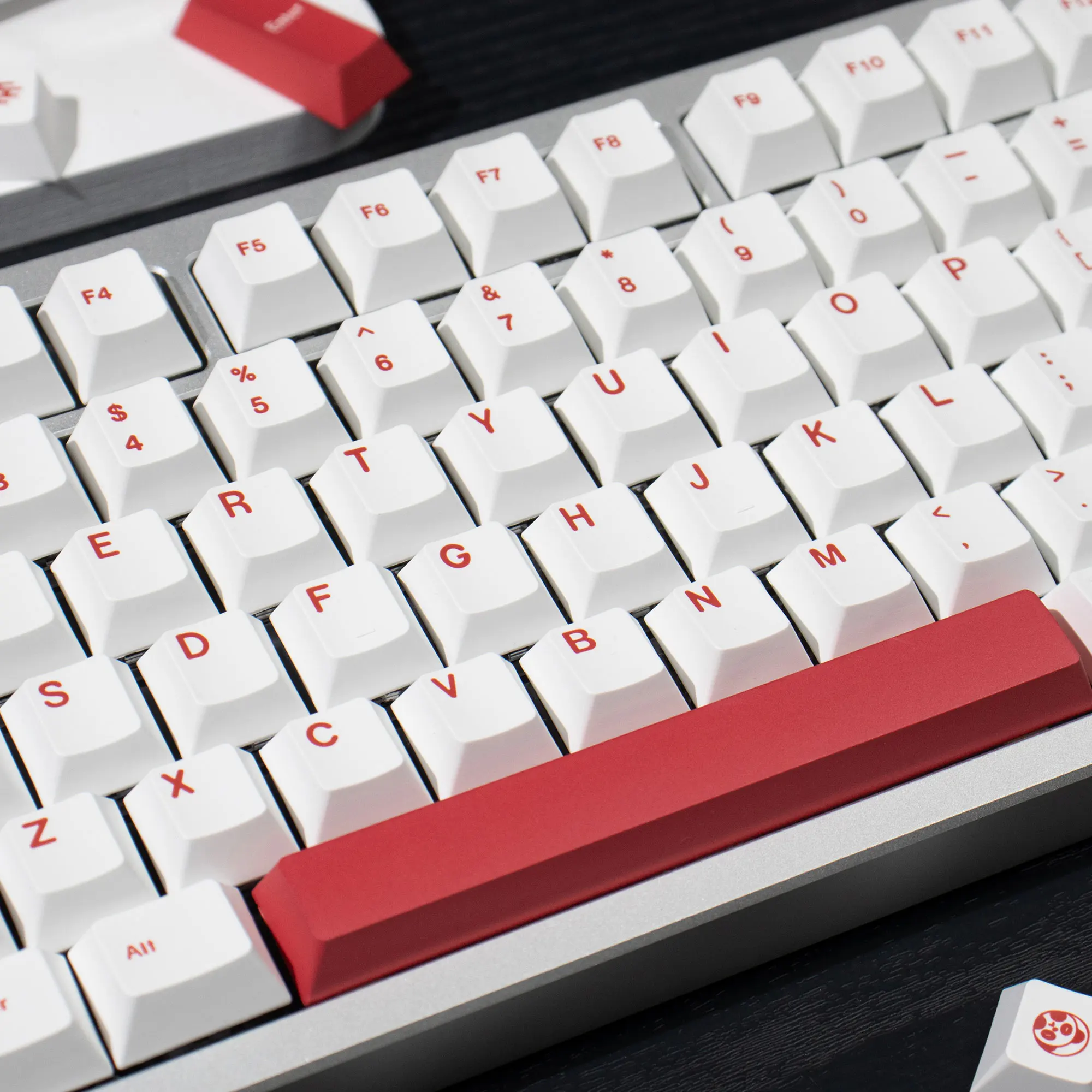 Minimalismo PBT Keycaps Dye Sub Cherry profilo keycaps Bianco/Grigio/Rosso Per Interruttori MX Tastiera Meccanica 64/84/96/104