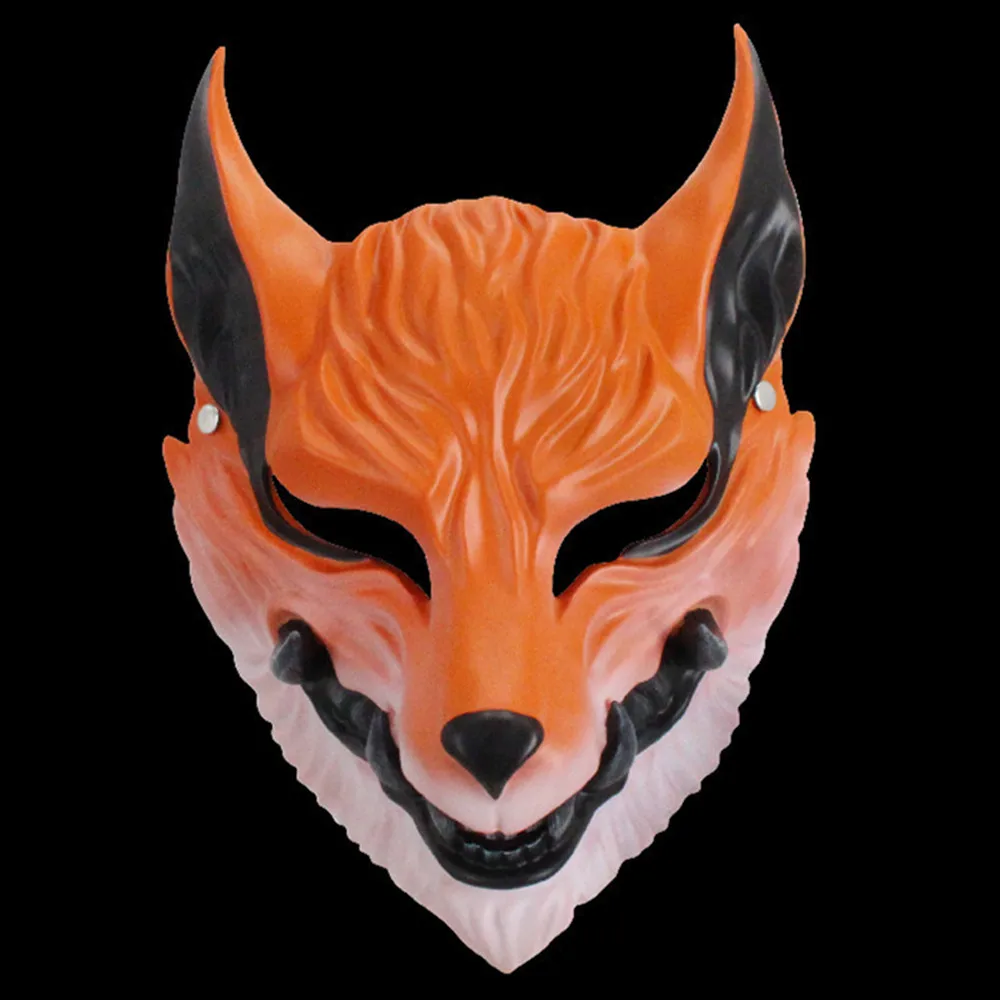 

Resin Fox Cosplay Mask Halloween Party Game Theme Japanese Anime Costume Mask Props