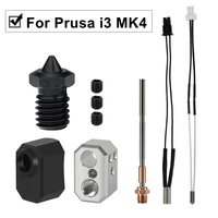 For Prusa MK4 Hotend Kit Copper Heatbreak Hard Steel Nozzle 0.4mm Heater Block Cartridge Thermistor For Prusa i3 MK4 3D Printer