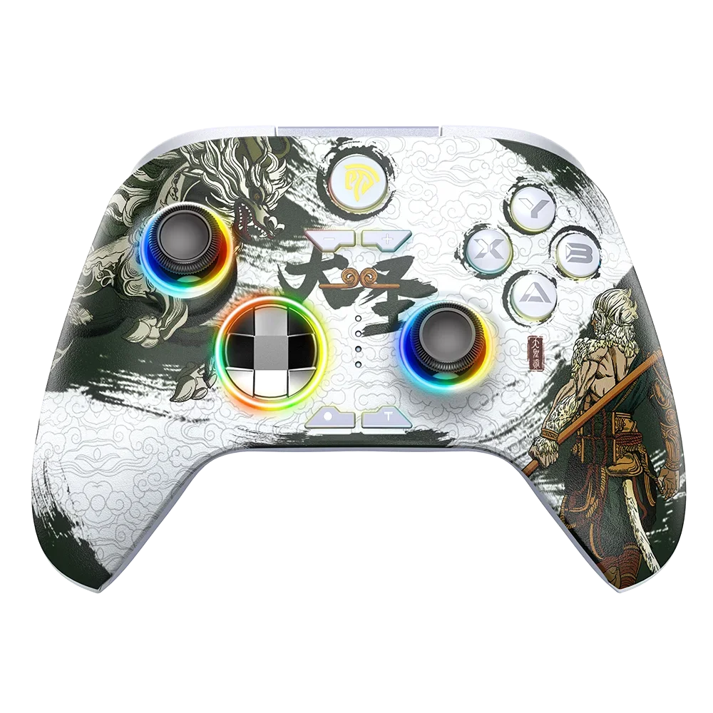 

Wireless Gamepad Bluetooth Gaming Controller Compatible with PC/Switch OLED/TV/Phone/Steam RGB Hall Effect Black Myth Wukong