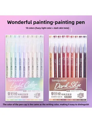 198/6 PCS Drawing Highlighter Morandi Gel Pen Student Diary Scrapbook Painting DIY Gel Pen Office School Supplies Stationery