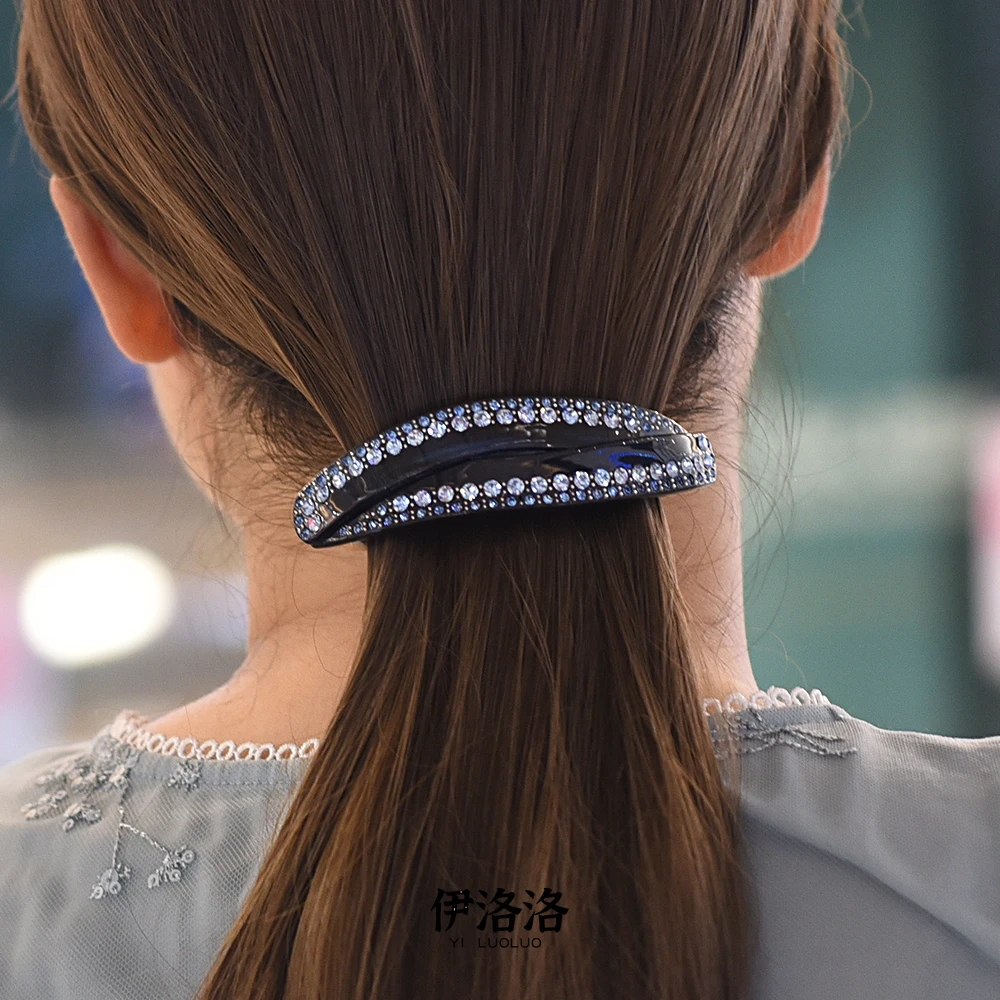 Women Headwear Large Size Rhinestone Hair Clip Stunning Vintage Hair Barrette  For Thick Hair Cute Hair Accessories For Women