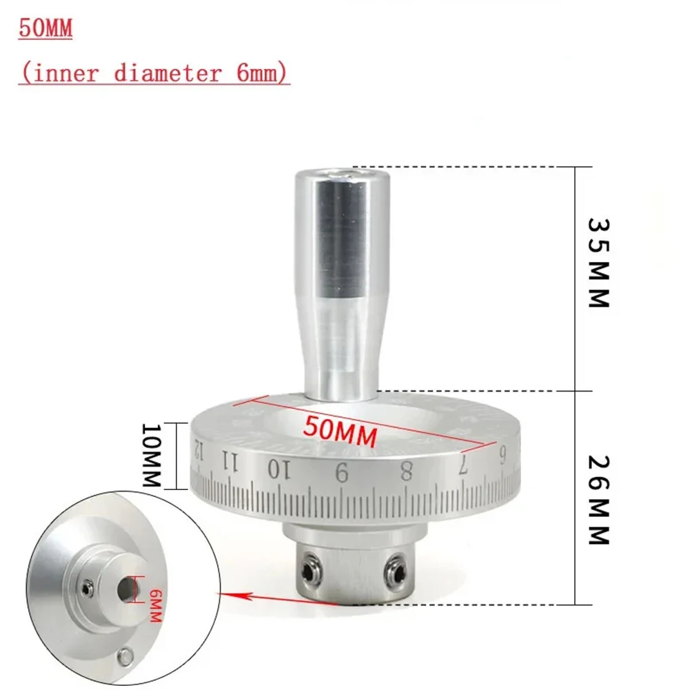 

Robust Aluminum Wheel Hand Wheel Rocking Precision Work 12mm Aluminum Alloy Handwheel With Accurate Scale Encoder