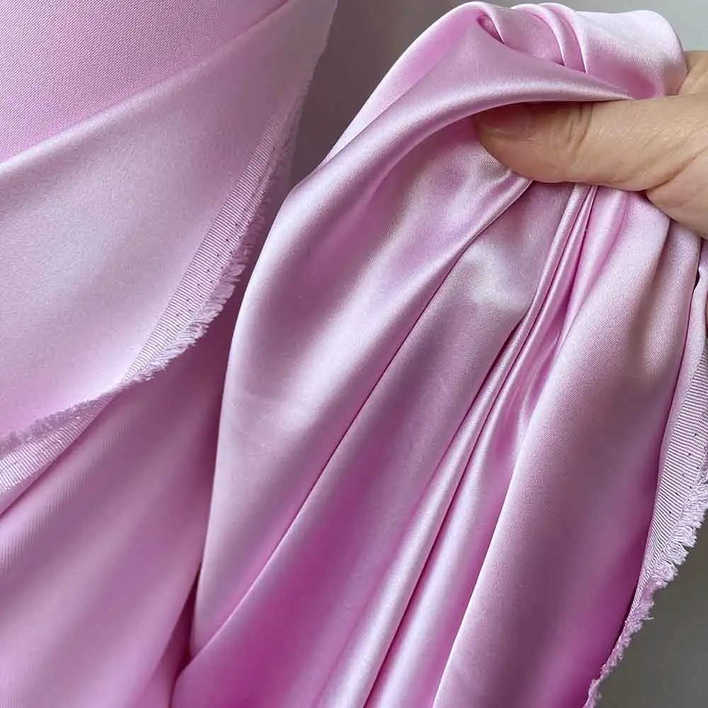 40MM Heavyweight Silk Plain Satin Fabric 140CM Wide 100% Mulberry Silk High-end Shirt, Long Skirt, Dress Fabric