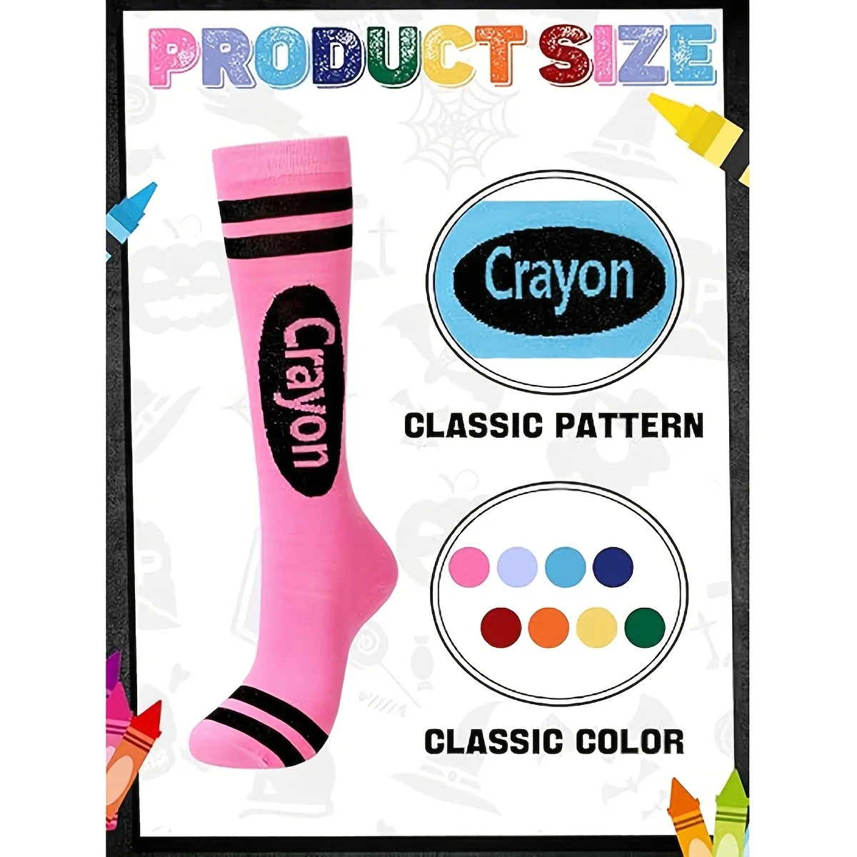 1 Paar Socken in verschiedenen Farben, Fußballsocken, Sportsocken, Basketballsocken, aus reiner Baumwolle, schweißabsorbierend, atmungsaktiv, geruchsneutral, bunte Socken, farbenfrohe, gestreifte Overknee-Socken, modisch und originell, weich und bequem, Damensocken, Socken-Accessoires, Requisiten für Kostümpartys, lange Wadensocken. – Detail 3