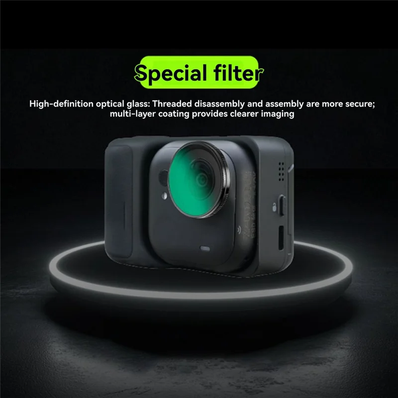 AT93-Camera Lens Protection Accessories For Insta360 Go Ultra- Lens Filters Set CPL/ND8/32/64 Neutral Density Optical Glass