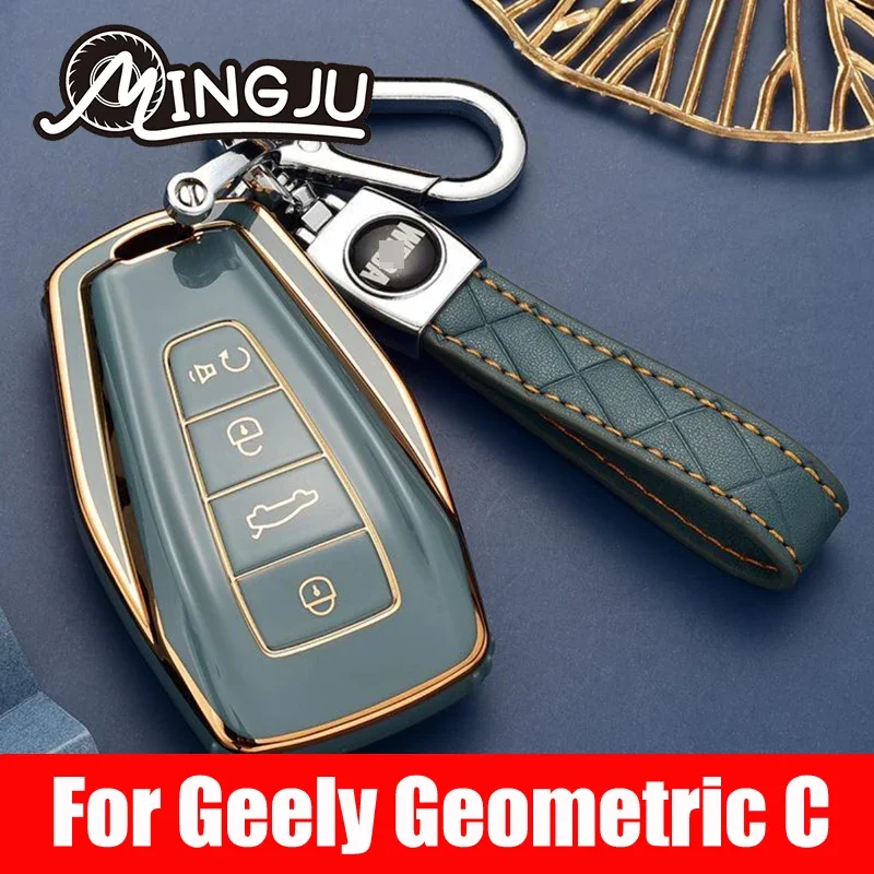 For Geely Geometric C 2021 2022 2023 2024 Car Key Case Key Bag Series Accessories Modeling Key Protective Case Remote Control